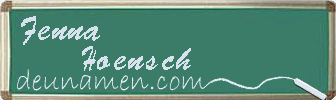 Fenna Hoensch Visitenkarte